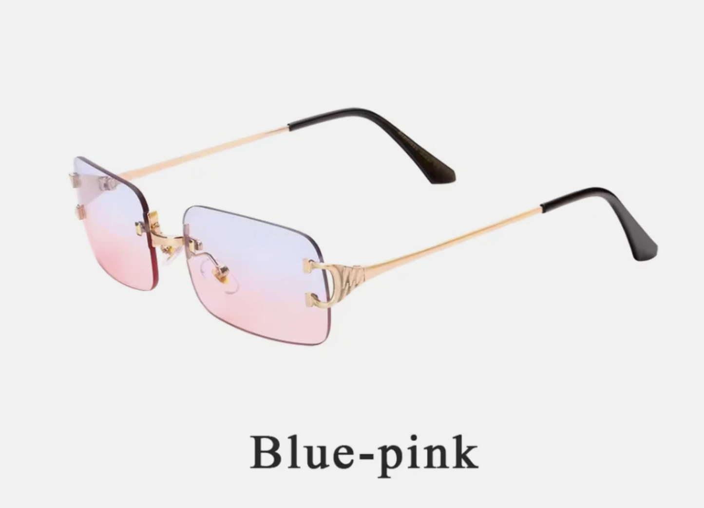 Mens High-Fashioned Slim Rectangle Luxury Craft Sunglasses