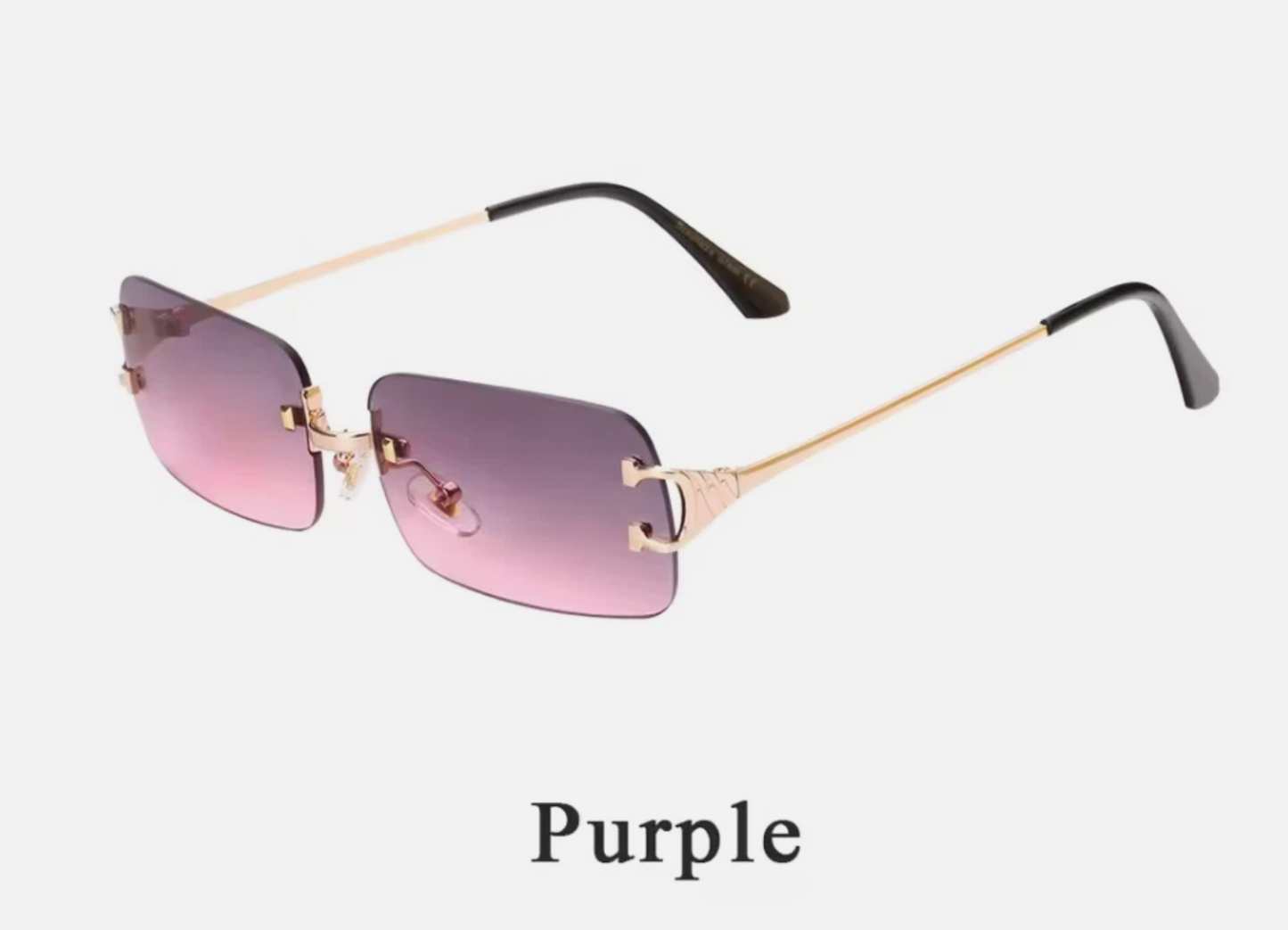 Mens High-Fashioned Slim Rectangle Luxury Craft Sunglasses