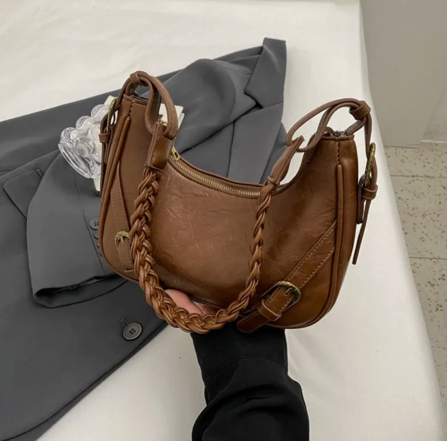 Genuine Leather Woman's Fashion Travel Shoulder Strap Hand Bag