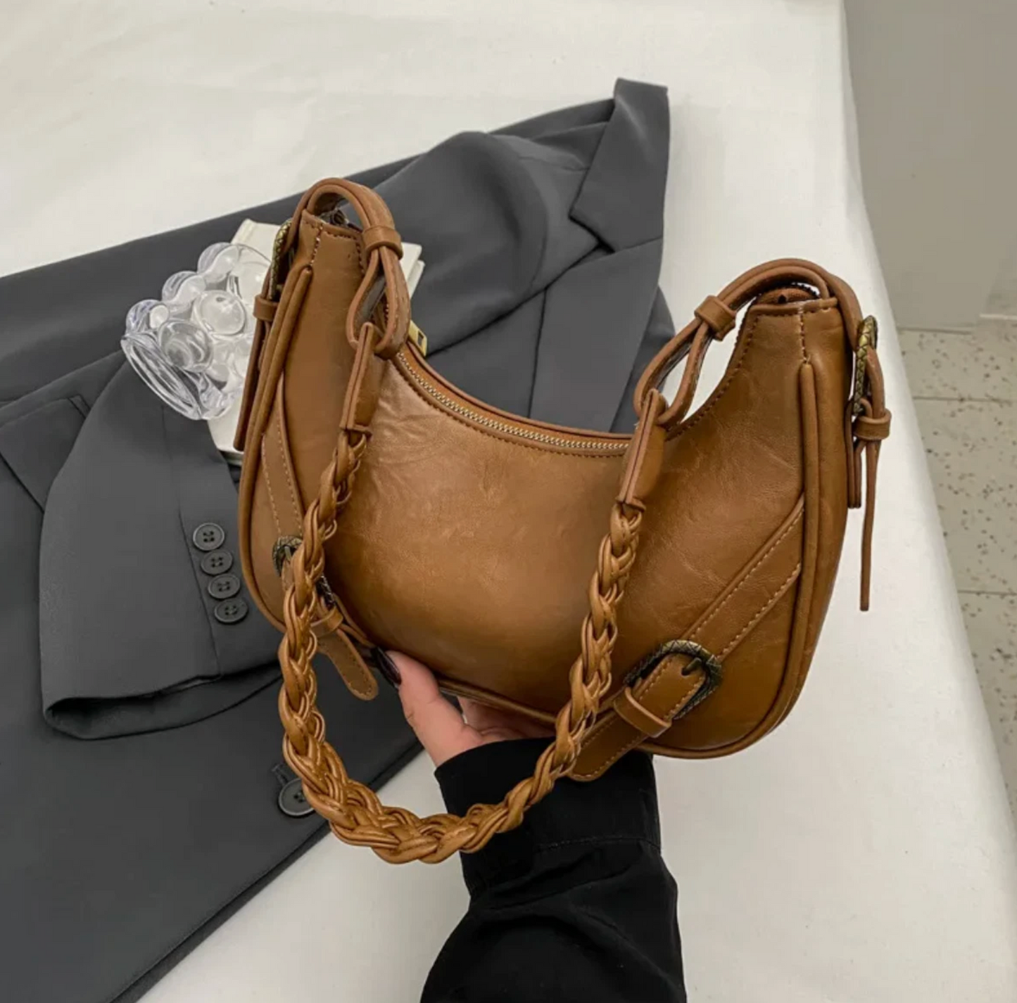 Genuine Leather Woman's Fashion Travel Shoulder Strap Hand Bag