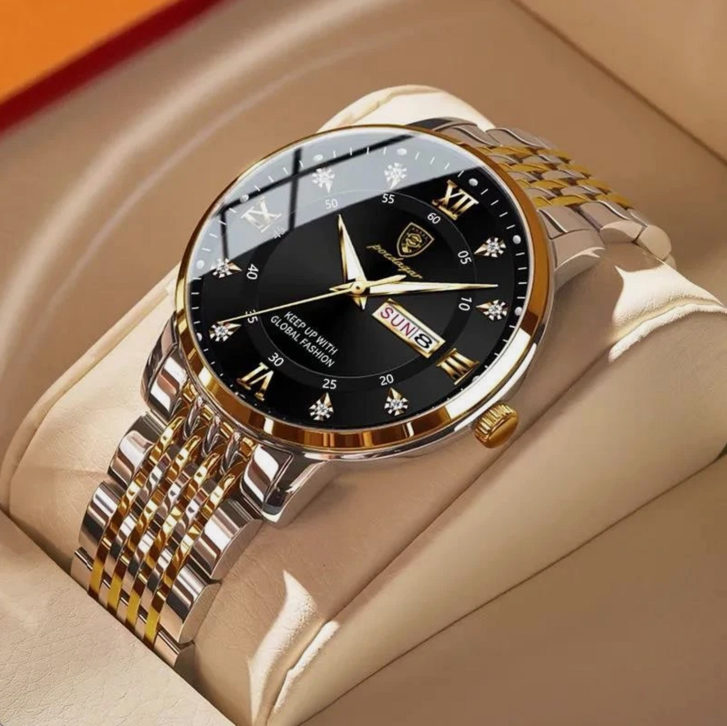 Luminous Hardened Glass Men's Fashion Quartz Watch