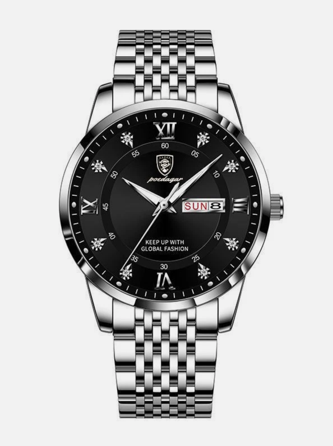 Luminous Hardened Glass Men's Fashion Quartz Watch