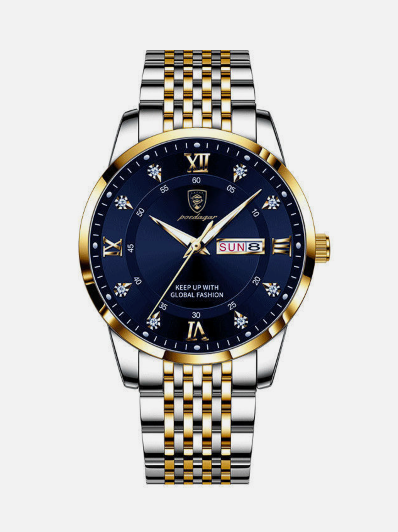 Luminous Hardened Glass Men's Fashion Quartz Watch