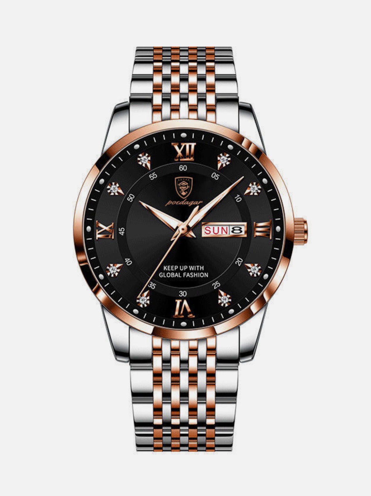 Luminous Hardened Glass Men's Fashion Quartz Watch