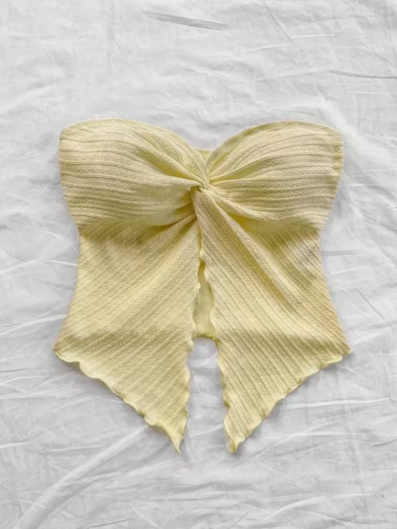 Women's Twist Knot Cropped Tube Top Summer Shirt