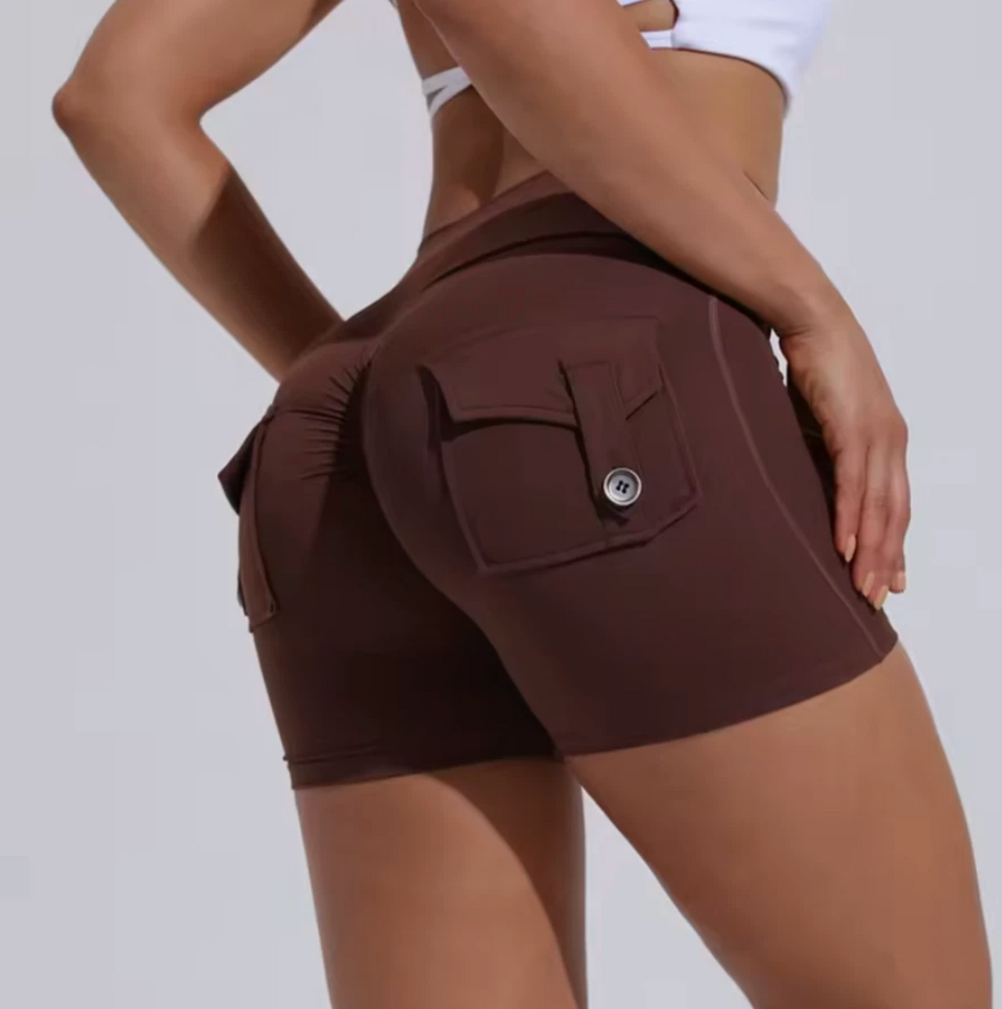 Women s Yoga Shorts High Waist Push Up Leggings With Pocket & Butt Lifting