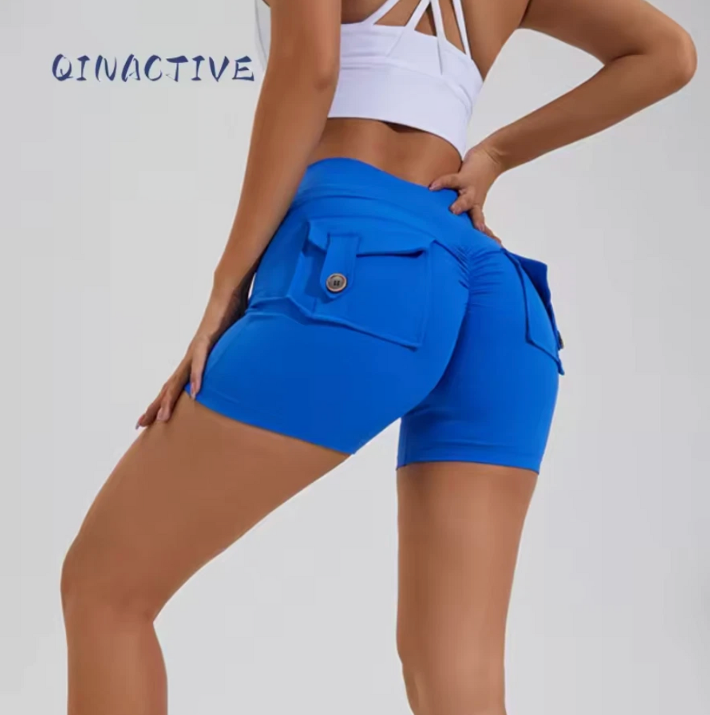 Women s Yoga Shorts High Waist Push Up Leggings With Pocket & Butt Lifting