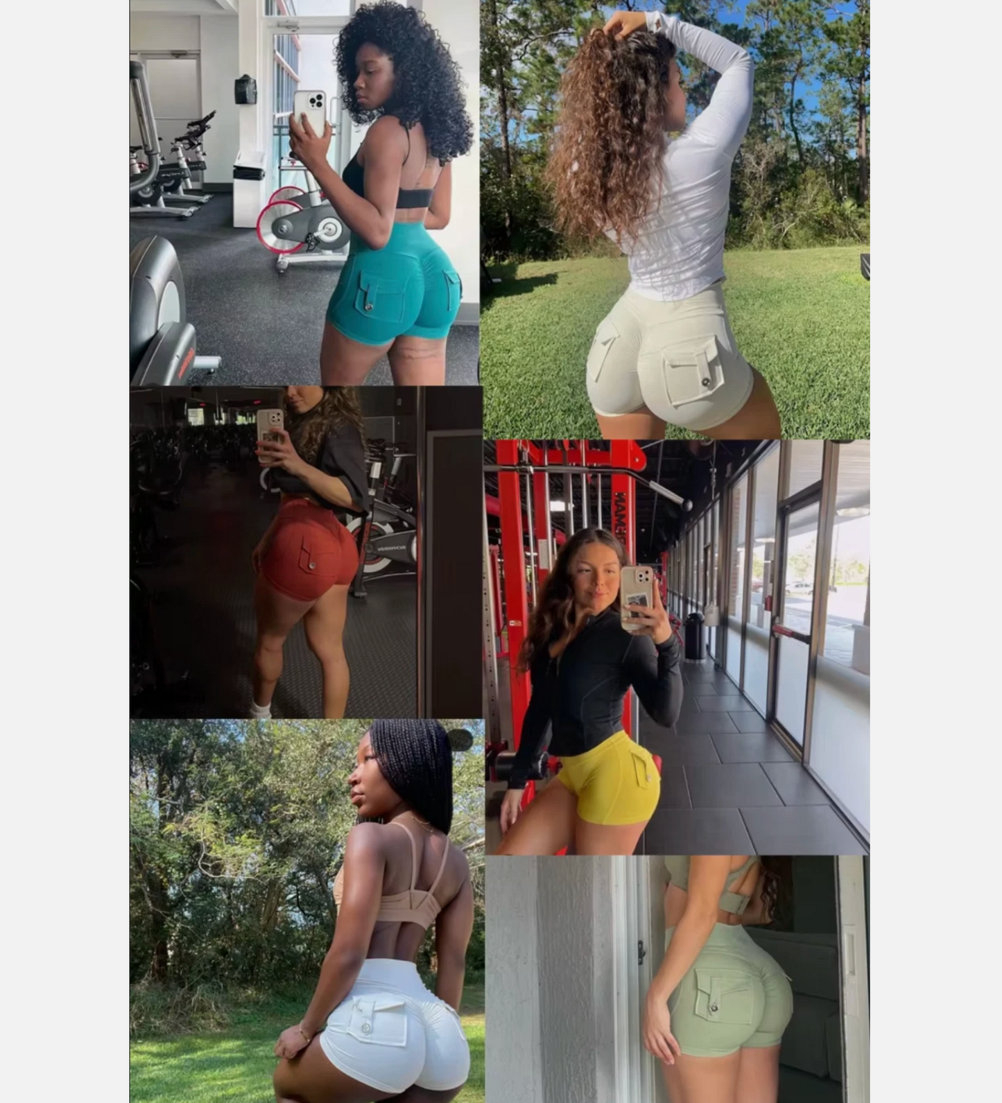 Women s Yoga Shorts High Waist Push Up Leggings With Pocket & Butt Lifting