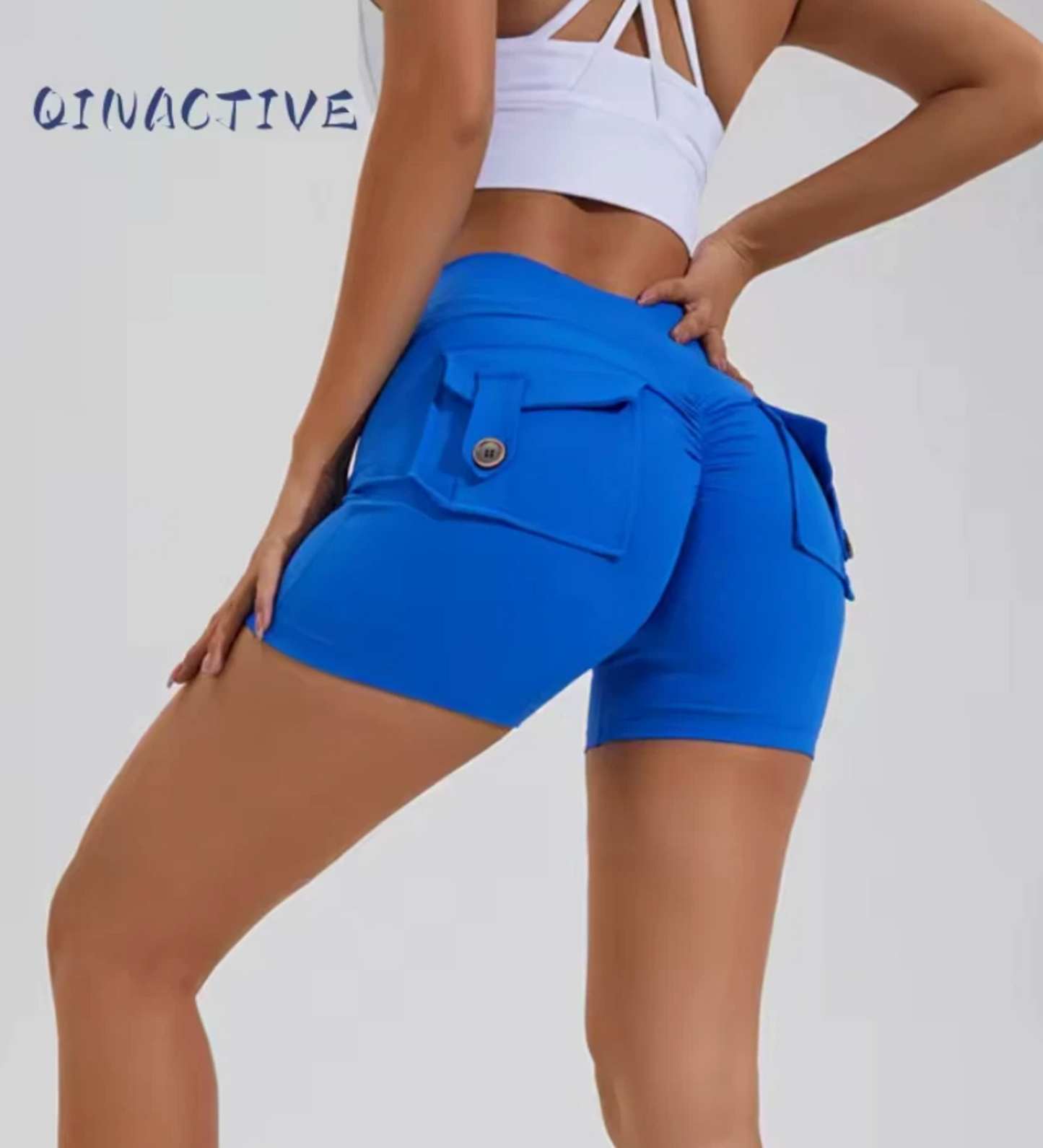 Women s Yoga Shorts High Waist Push Up Leggings With Pocket & Butt Lifting
