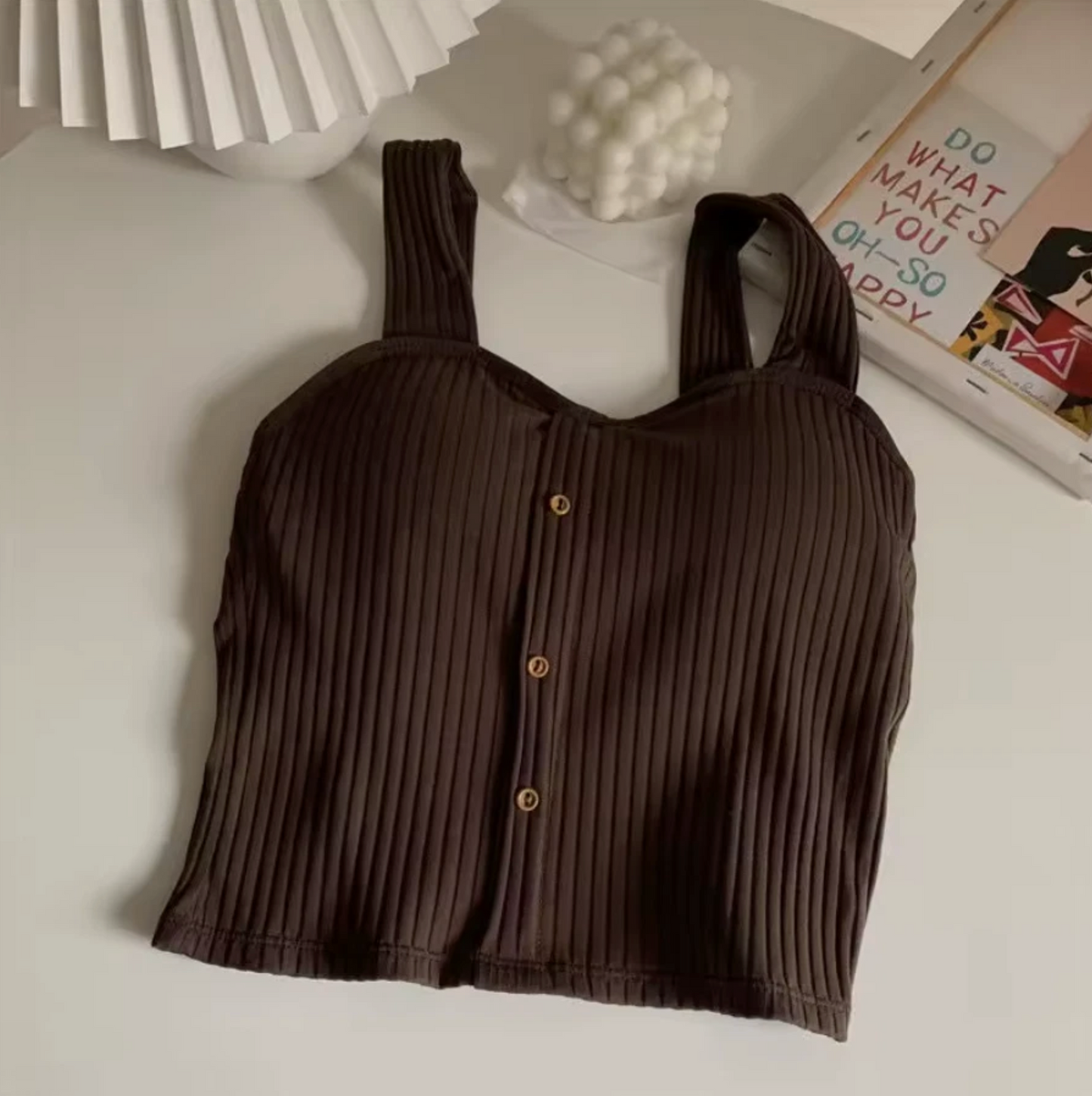 Women Y2K Cropped Tops With Bra Pads Corset Summer Strappy Vest