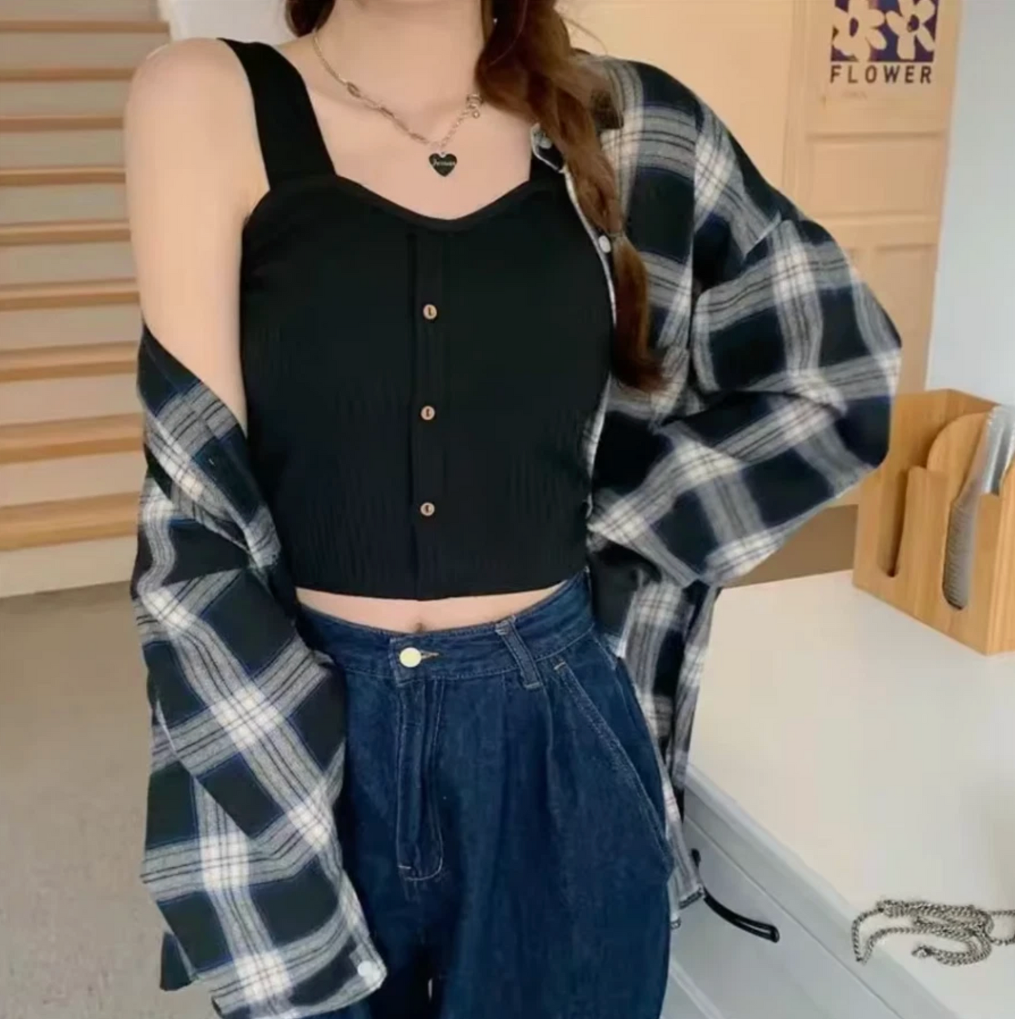 Women Y2K Cropped Tops With Bra Pads Corset Summer Strappy Vest
