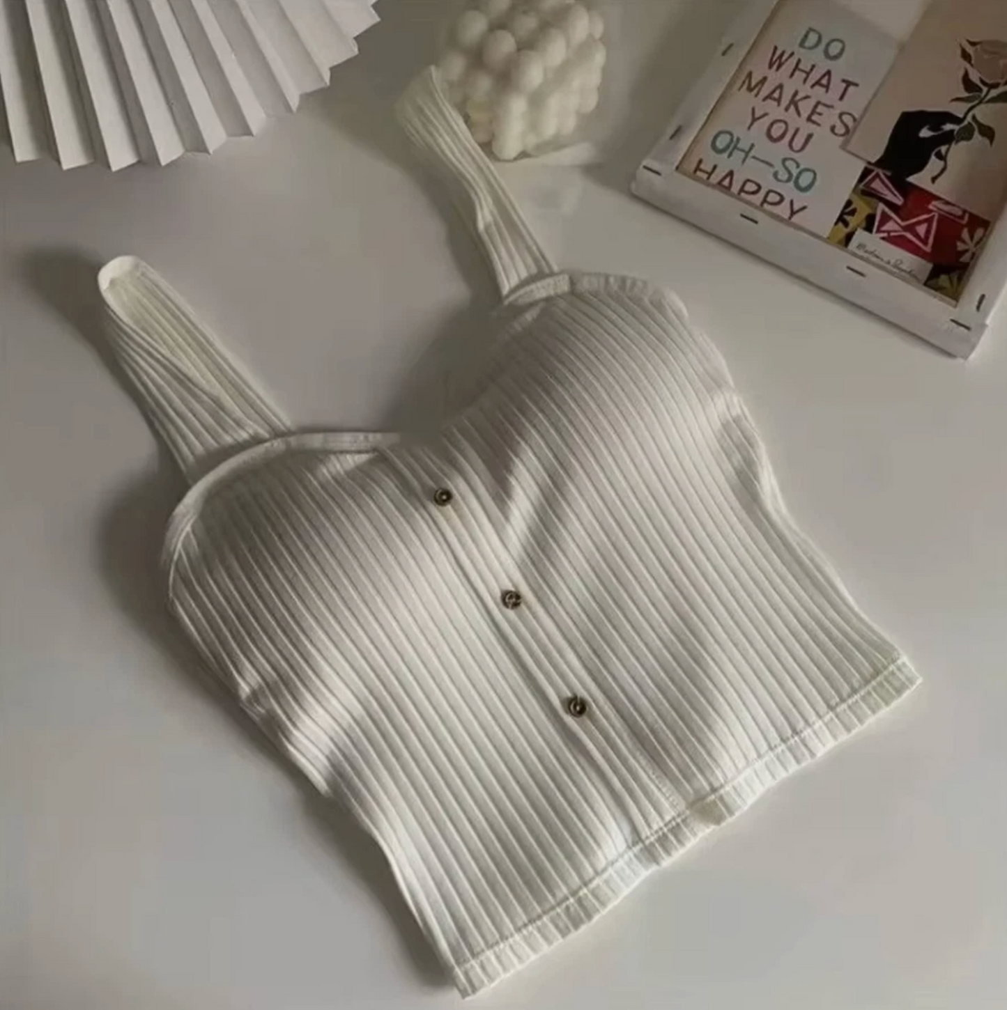 Women Y2K Cropped Tops With Bra Pads Corset Summer Strappy Vest