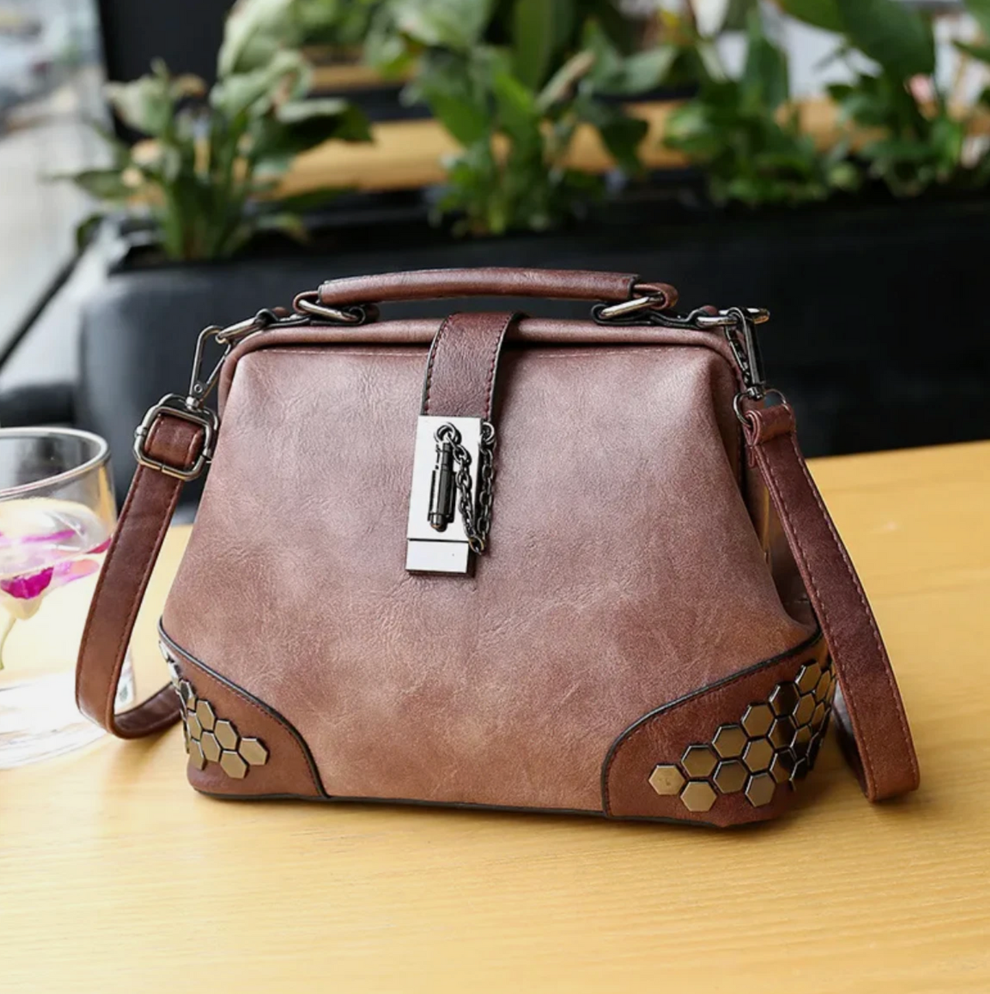 Womens Genuine Leather High End Luxury Crafted European Hand Travel Bag