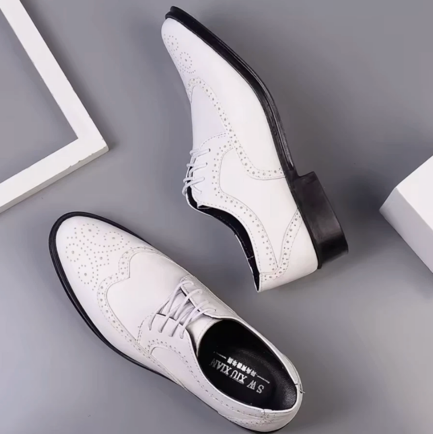 Mens Leather Dress Shoes Pointed Toe Classy Fashion Shoes