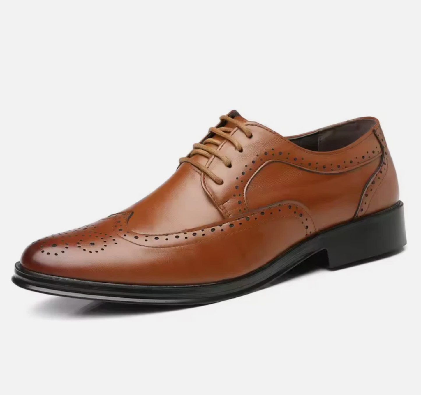 Mens Leather Dress Shoes Pointed Toe Classy Fashion Shoes