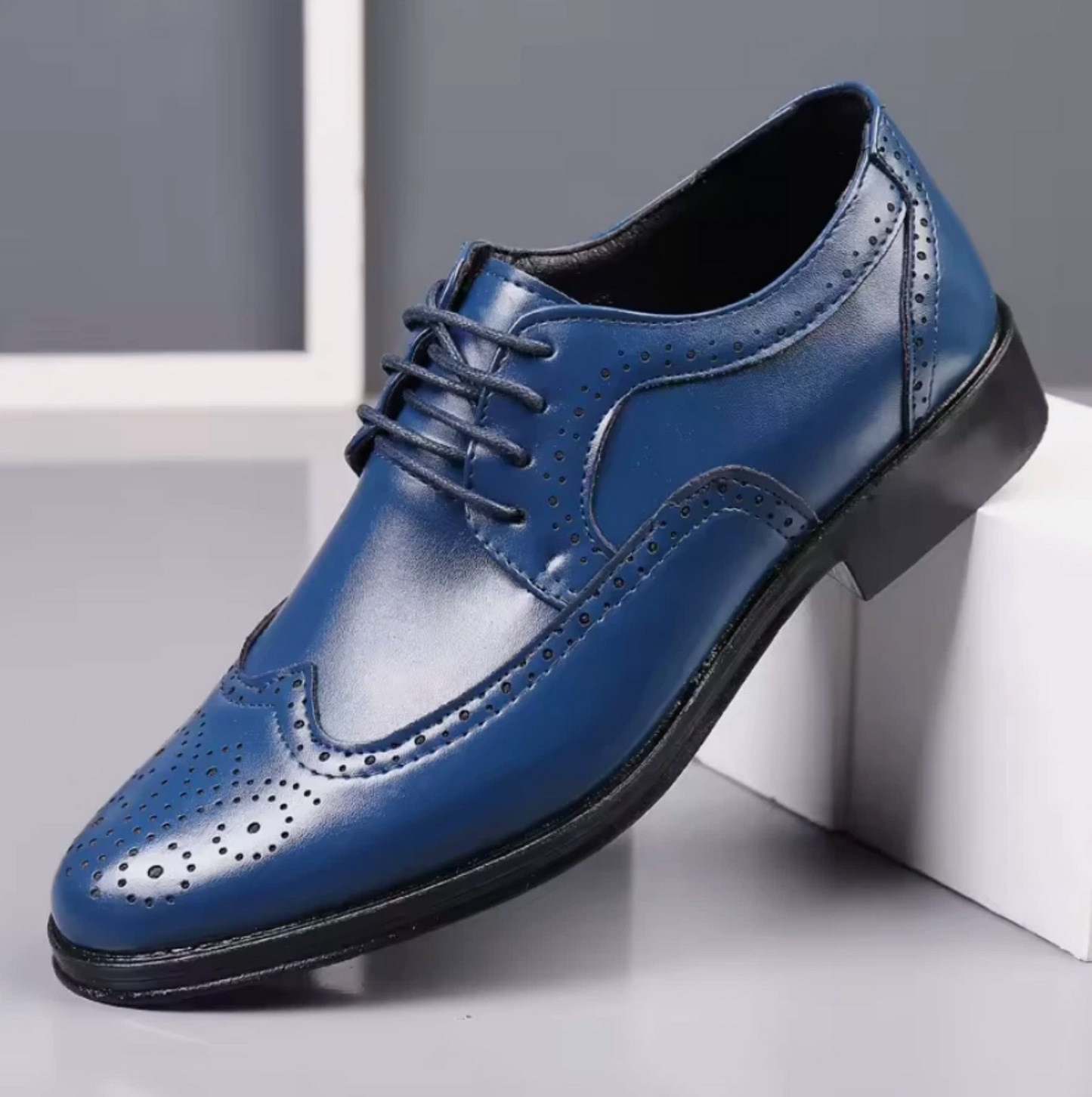 Mens Leather Dress Shoes Pointed Toe Classy Fashion Shoes