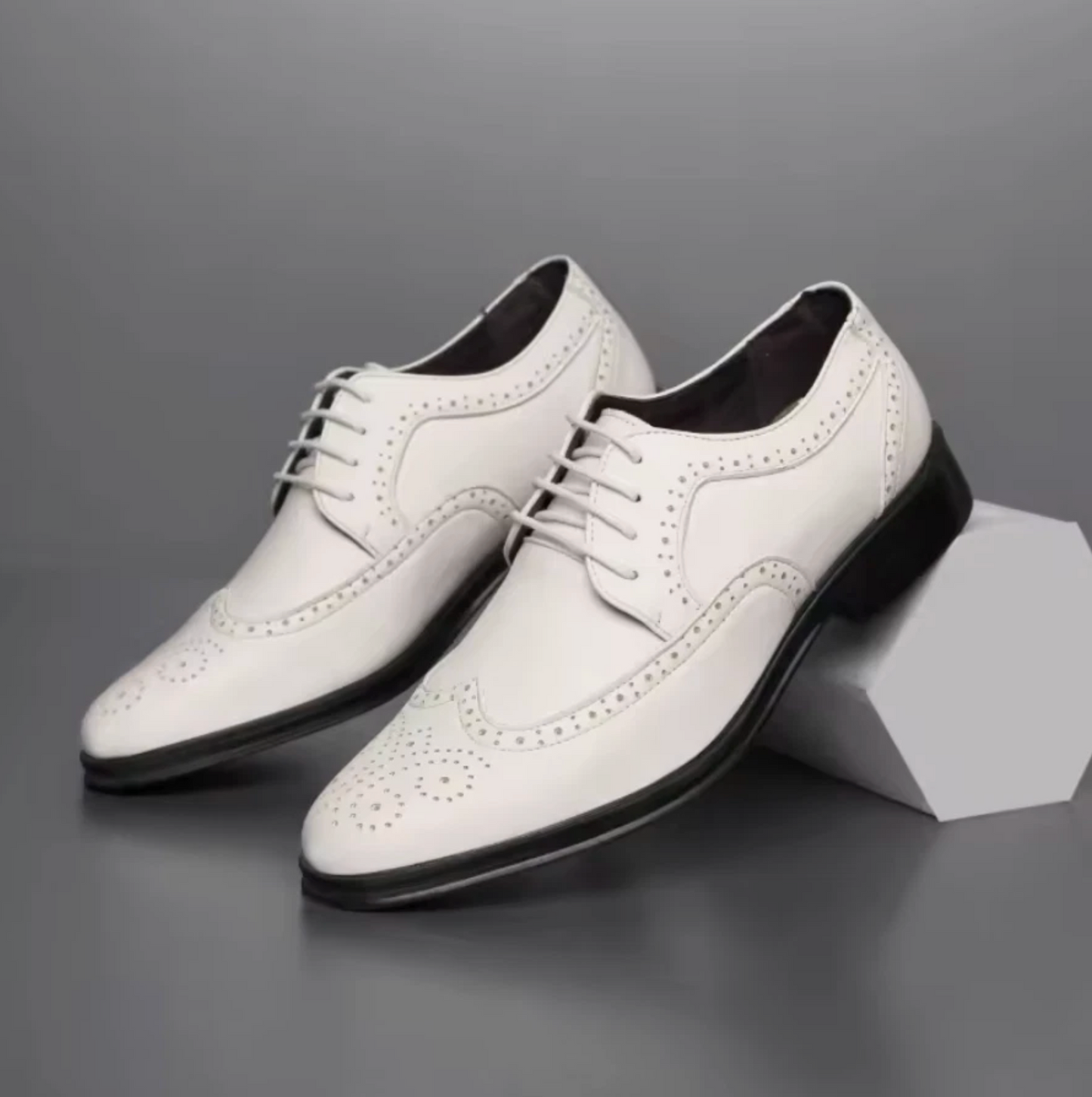 Mens Leather Dress Shoes Pointed Toe Classy Fashion Shoes