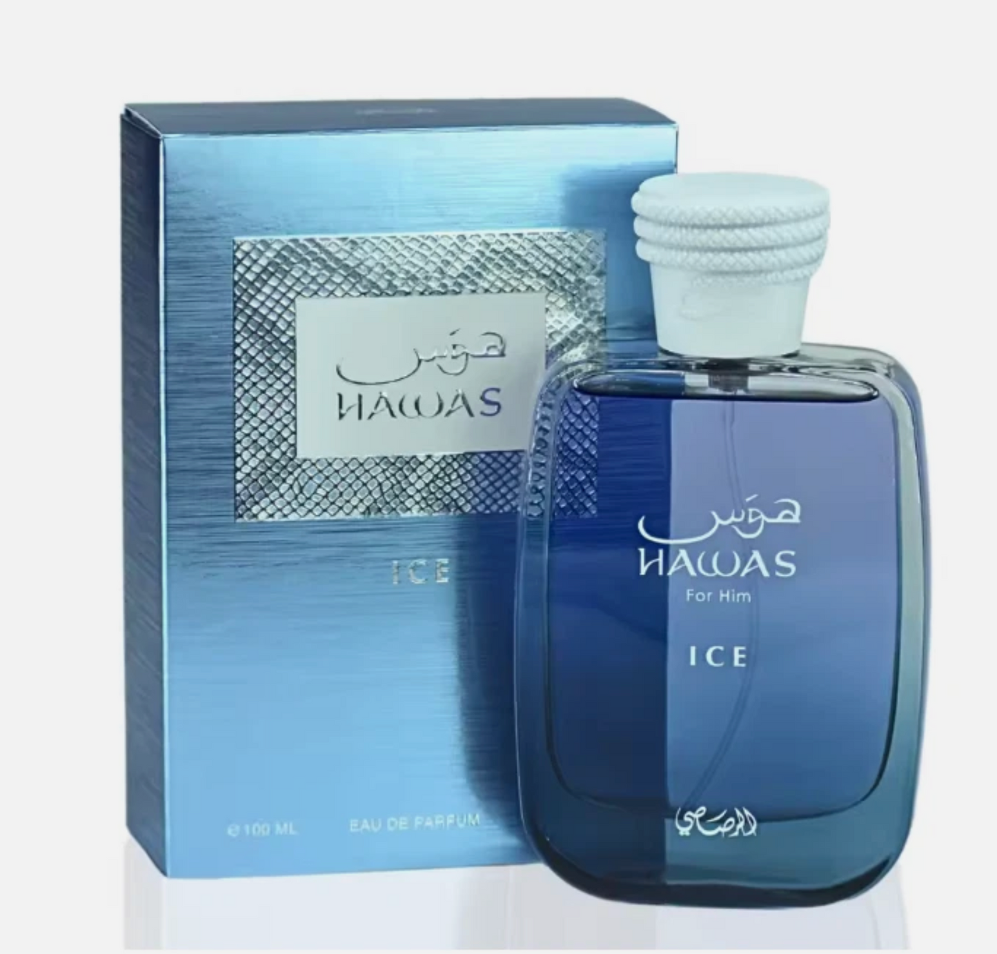 3.4oz Mens Hawas By Rassi Eua De Parfum Fire + Ice 2 Pack Combo