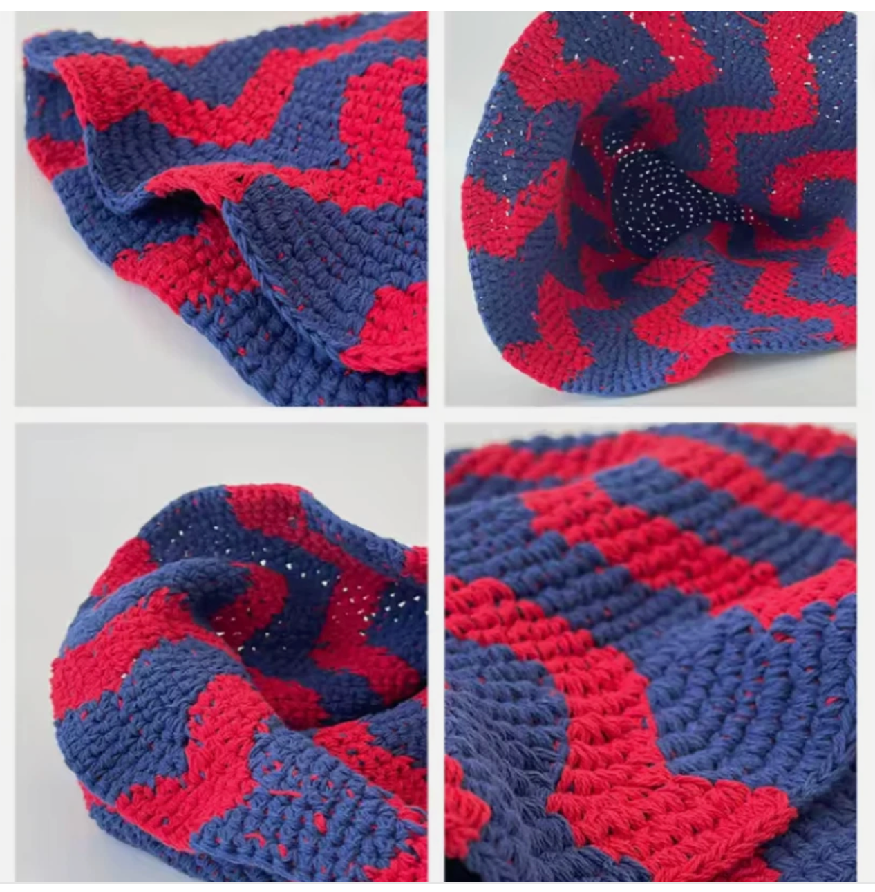 56-58cm Womens Korean Style Knitted Casual Retro Fashion Sun Hat