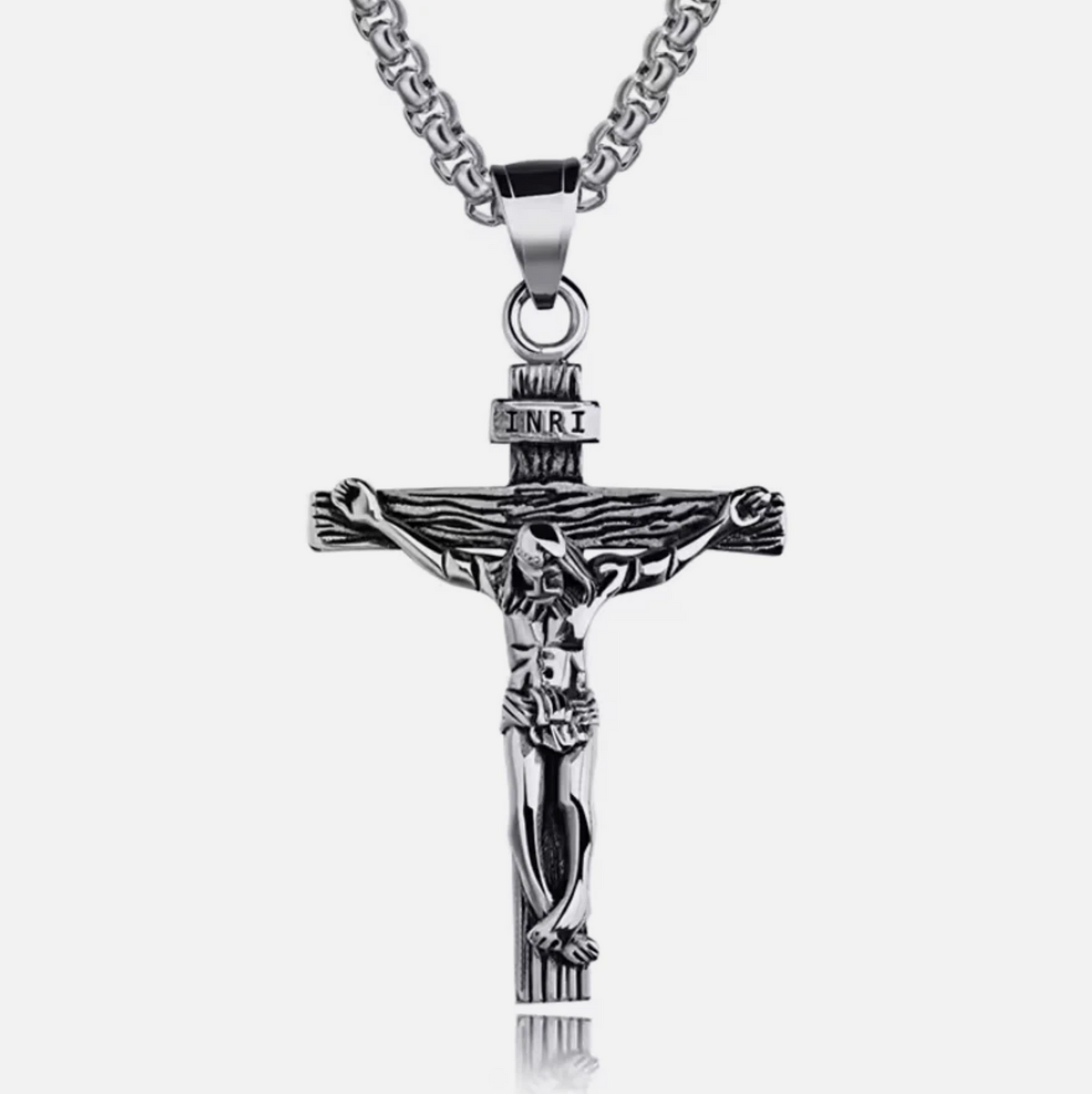 Mens Cross Pendant Gold Plated Necklace Chain Gold Or Silver