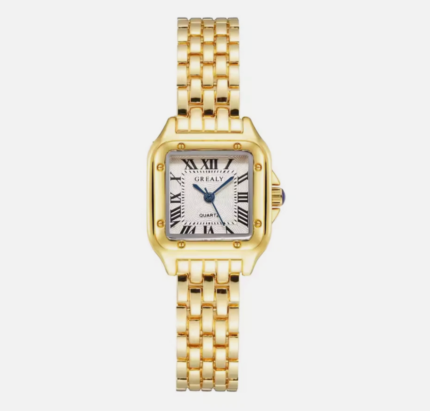 18cm Band GREALY Women's Or Mens Stainless Steel Gold & Silver Quartz Watch