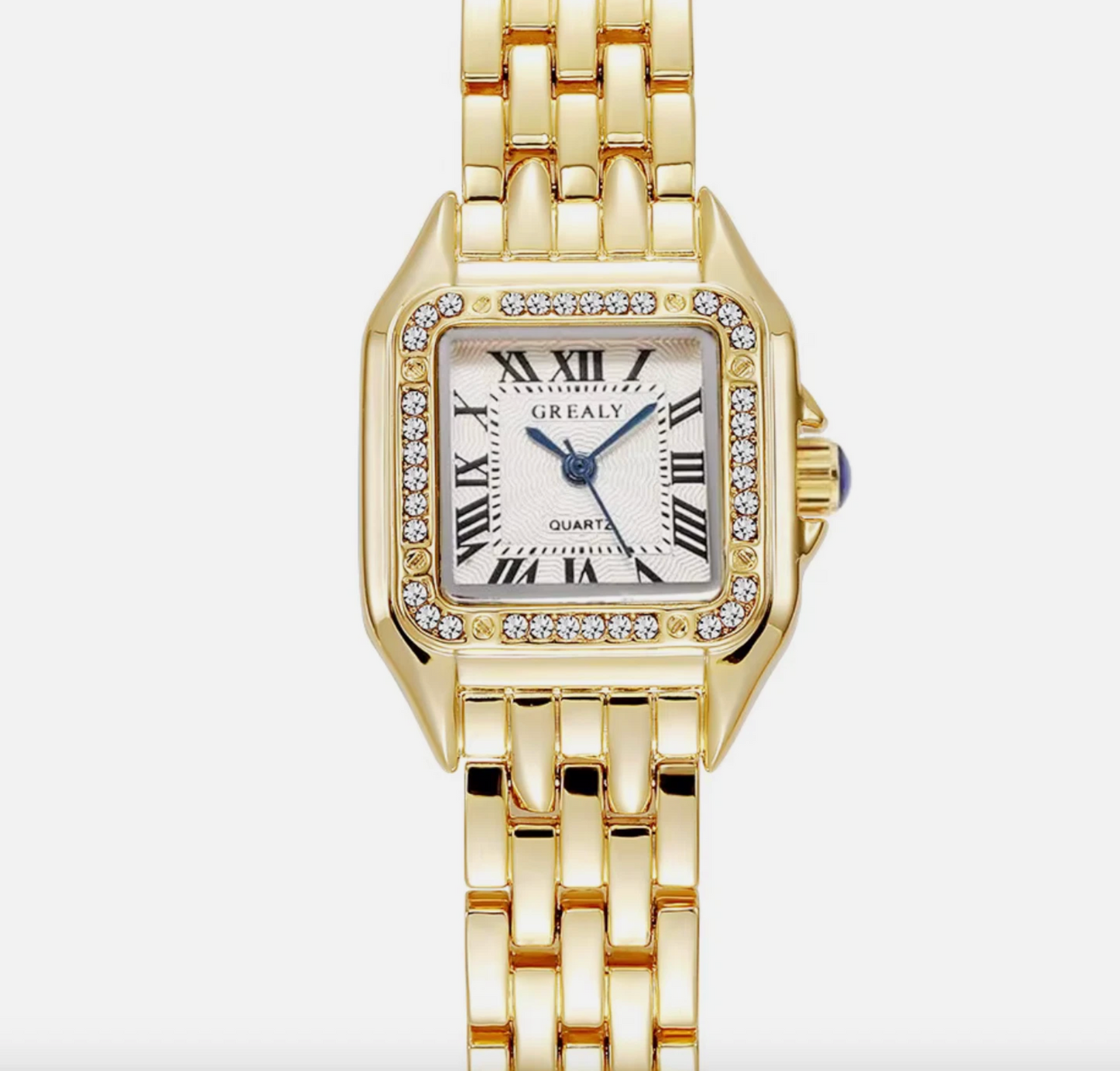 18cm Band GREALY Women's Or Mens Stainless Steel Gold & Silver Quartz Watch