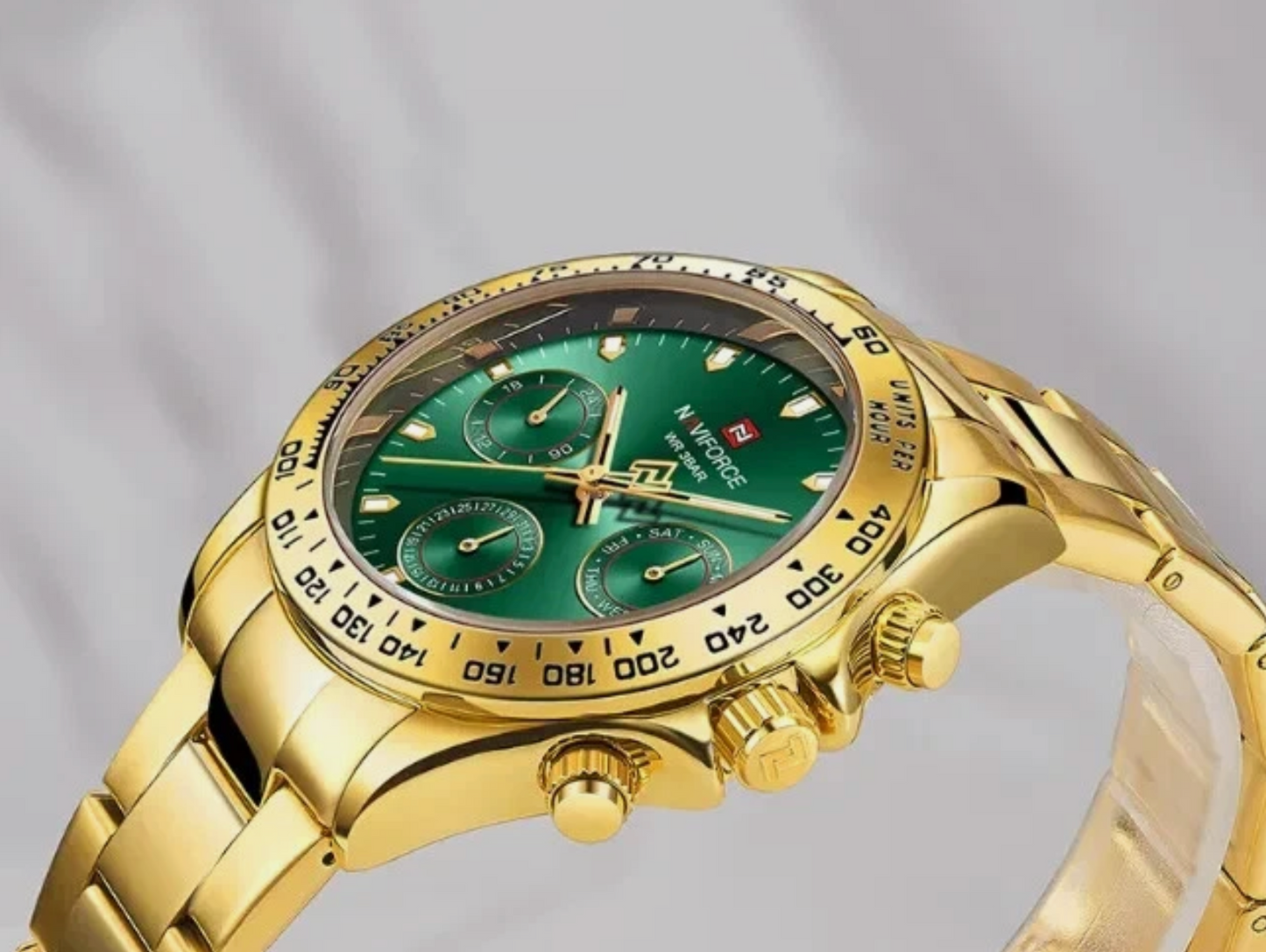 Waterproof Quartz Stainless Steel With Hardened Glass Case Premium Watch