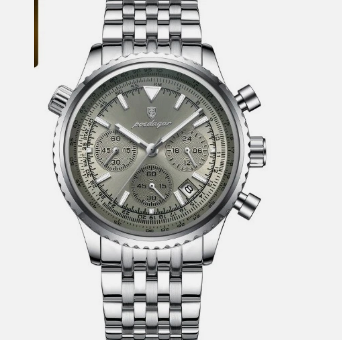 Men's Watch Waterproof Luminous Glass Multi-function Timing Quartz Watch