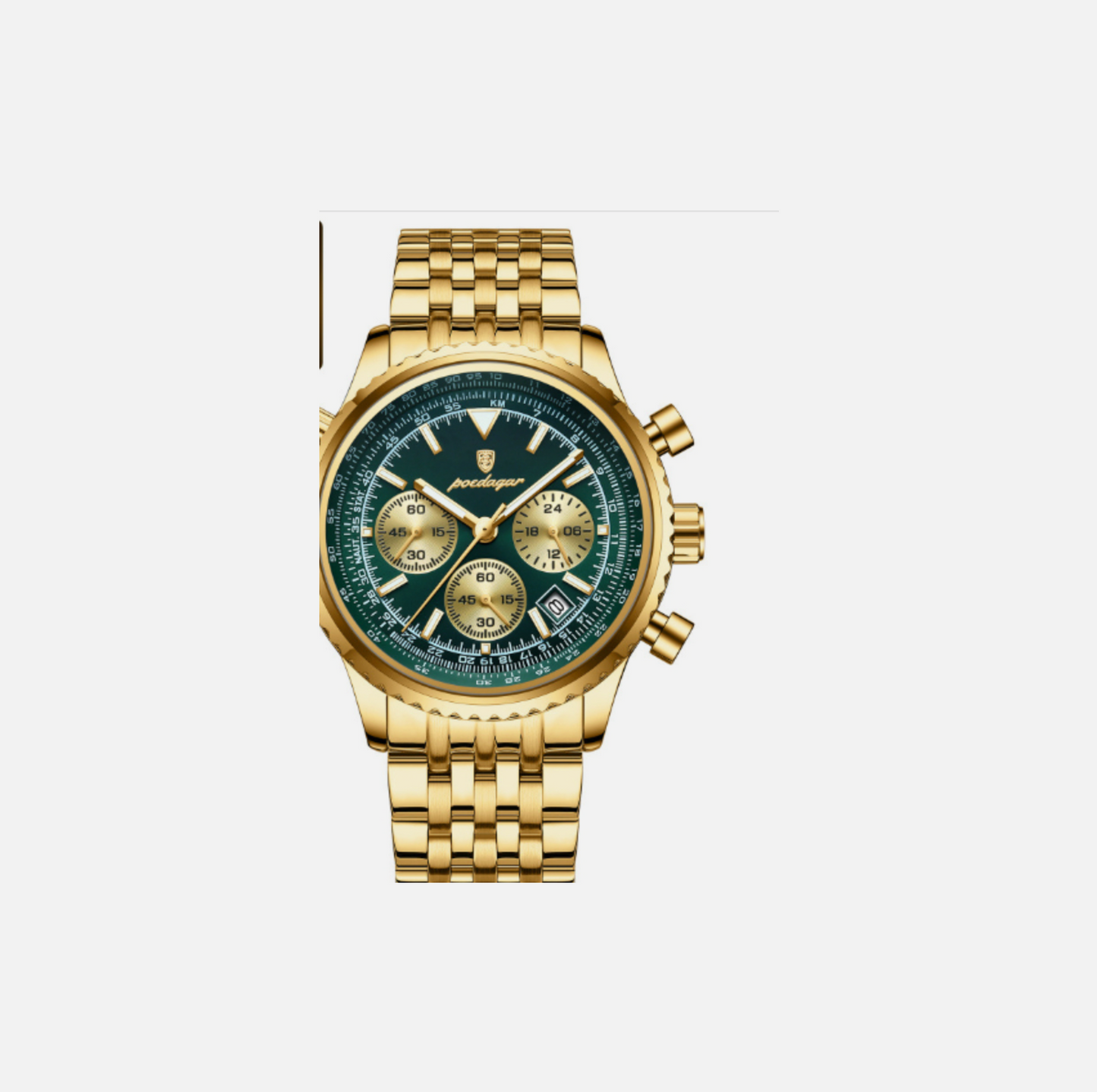 Men's Watch Waterproof Luminous Glass Multi-function Timing Quartz Watch