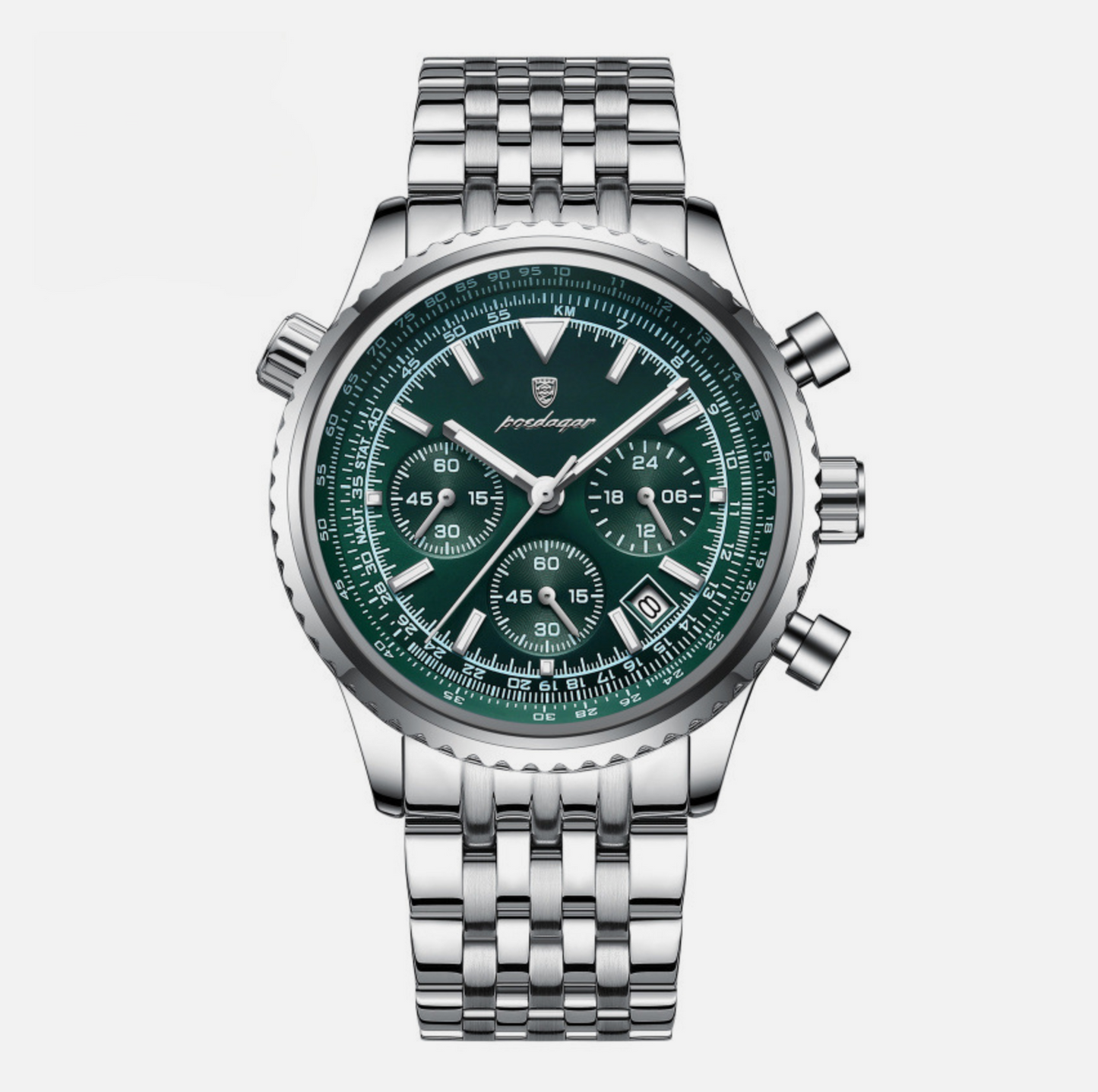 Men's Watch Waterproof Luminous Glass Multi-function Timing Quartz Watch