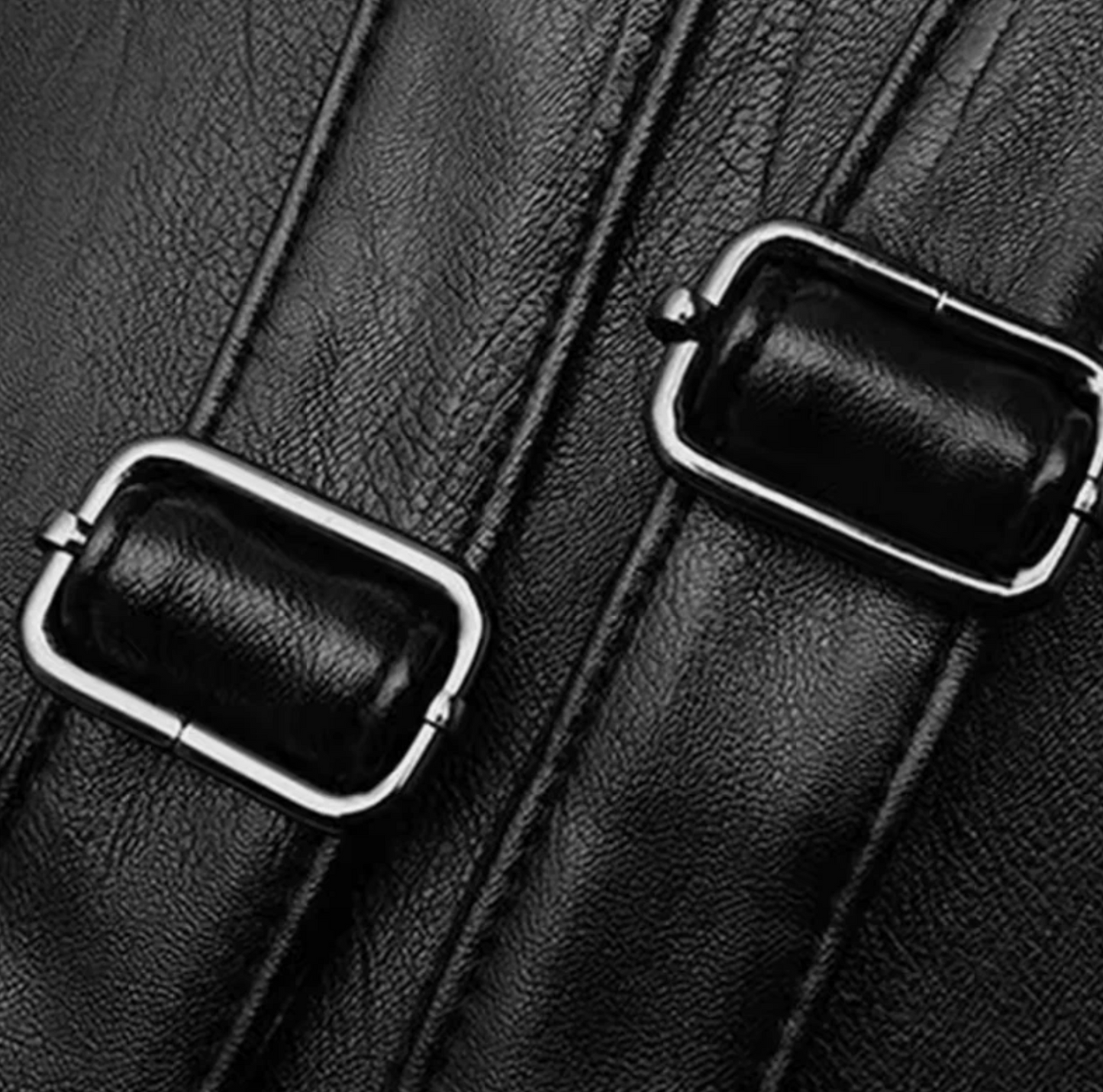Womens Style All Black PU Stained Leather Back Pack Travel Bag