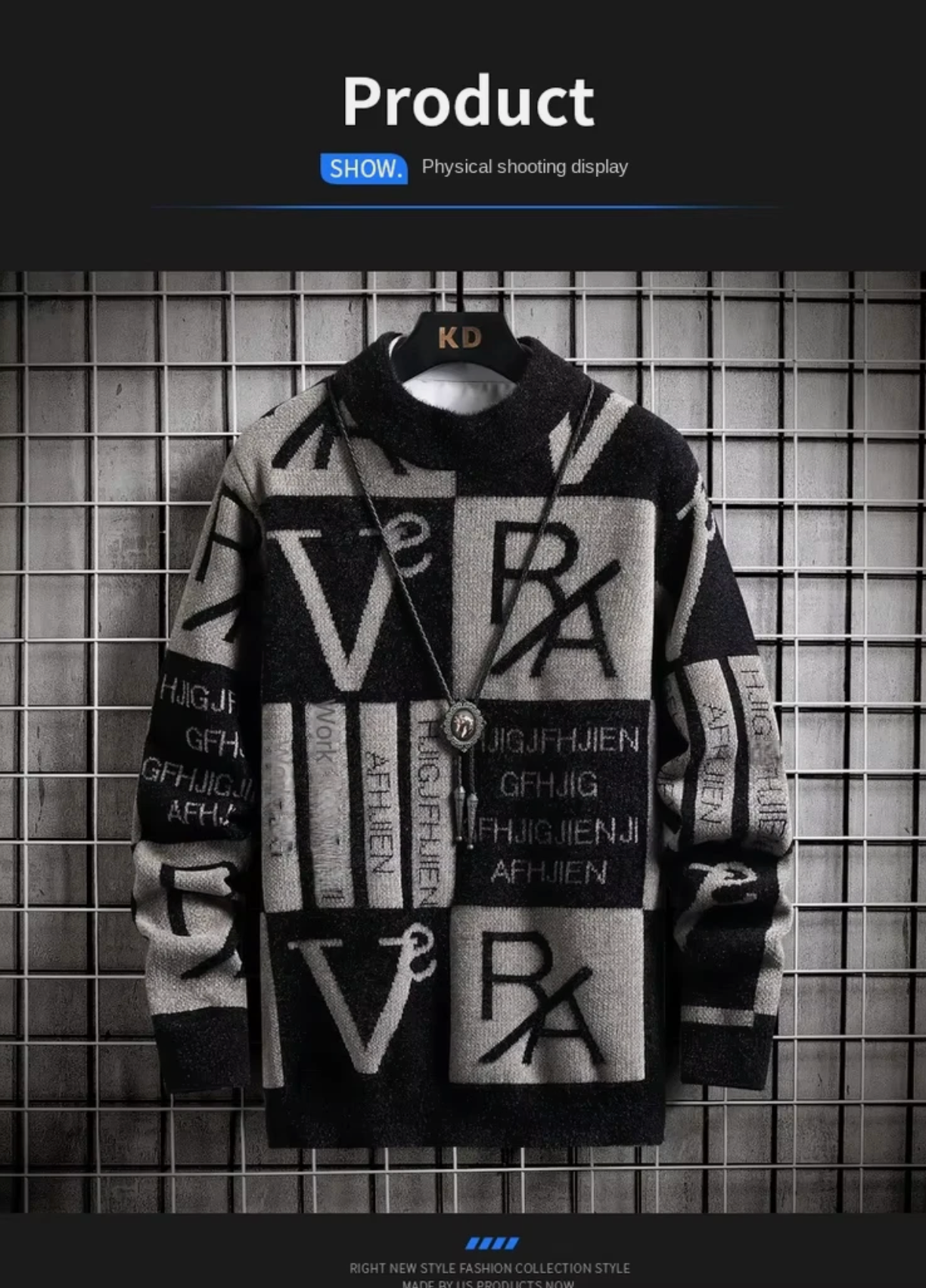 Mens Luxury Design Fashion New Style Warm Sweater