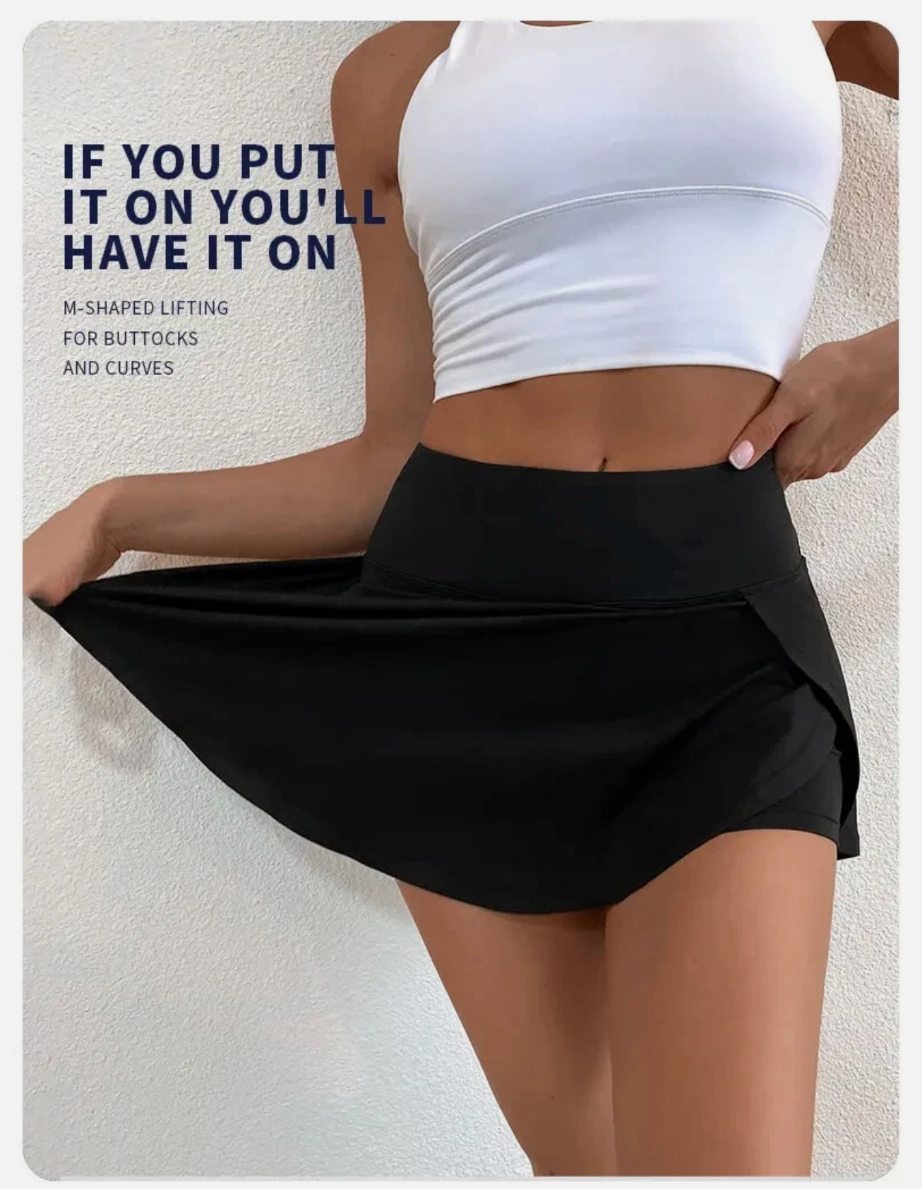 Womens Spandex Anti Glare Athletic Skirt With Under Garment An Flexible Mobility