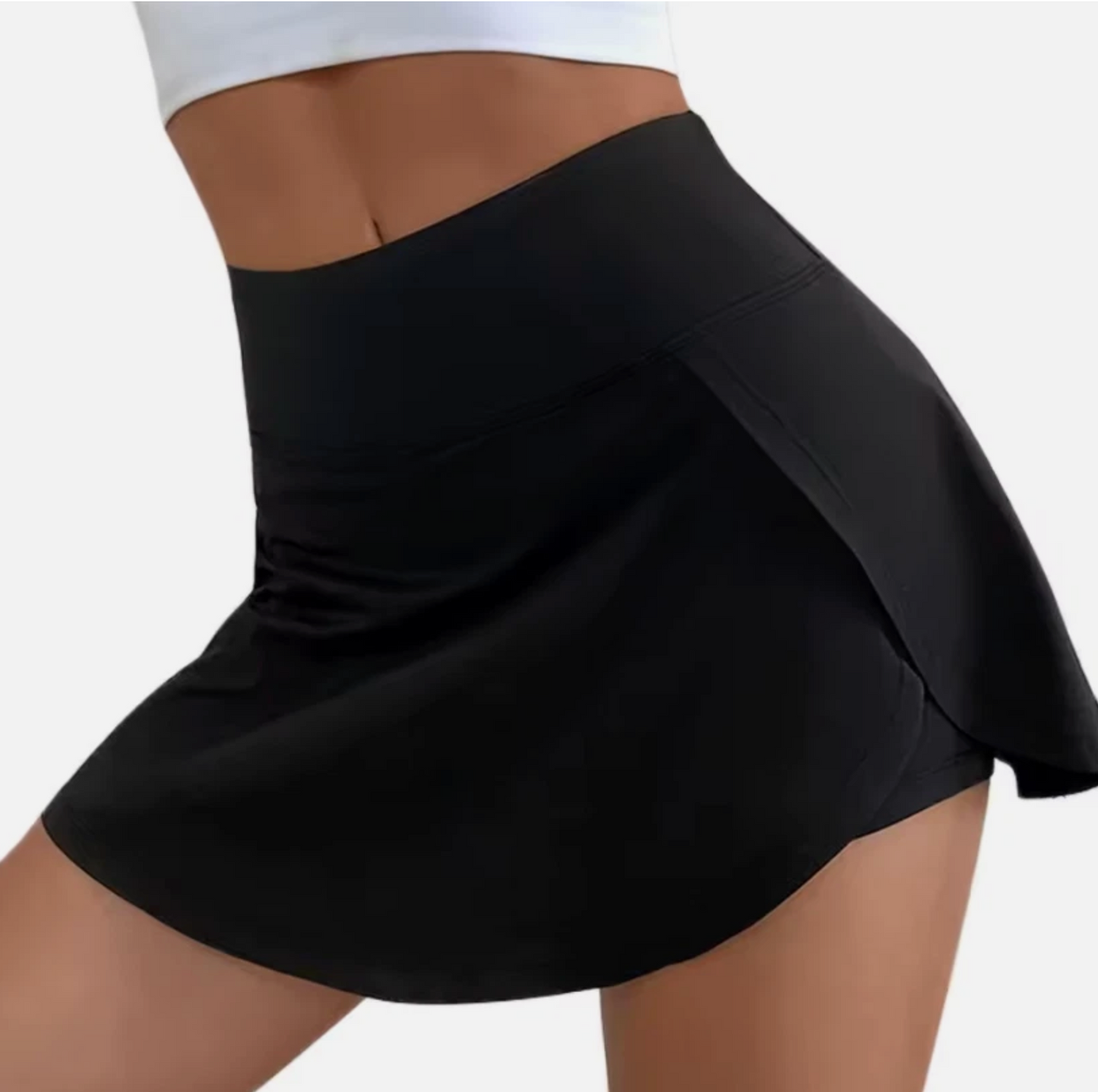Womens Spandex Anti Glare Athletic Skirt With Under Garment An Flexible Mobility