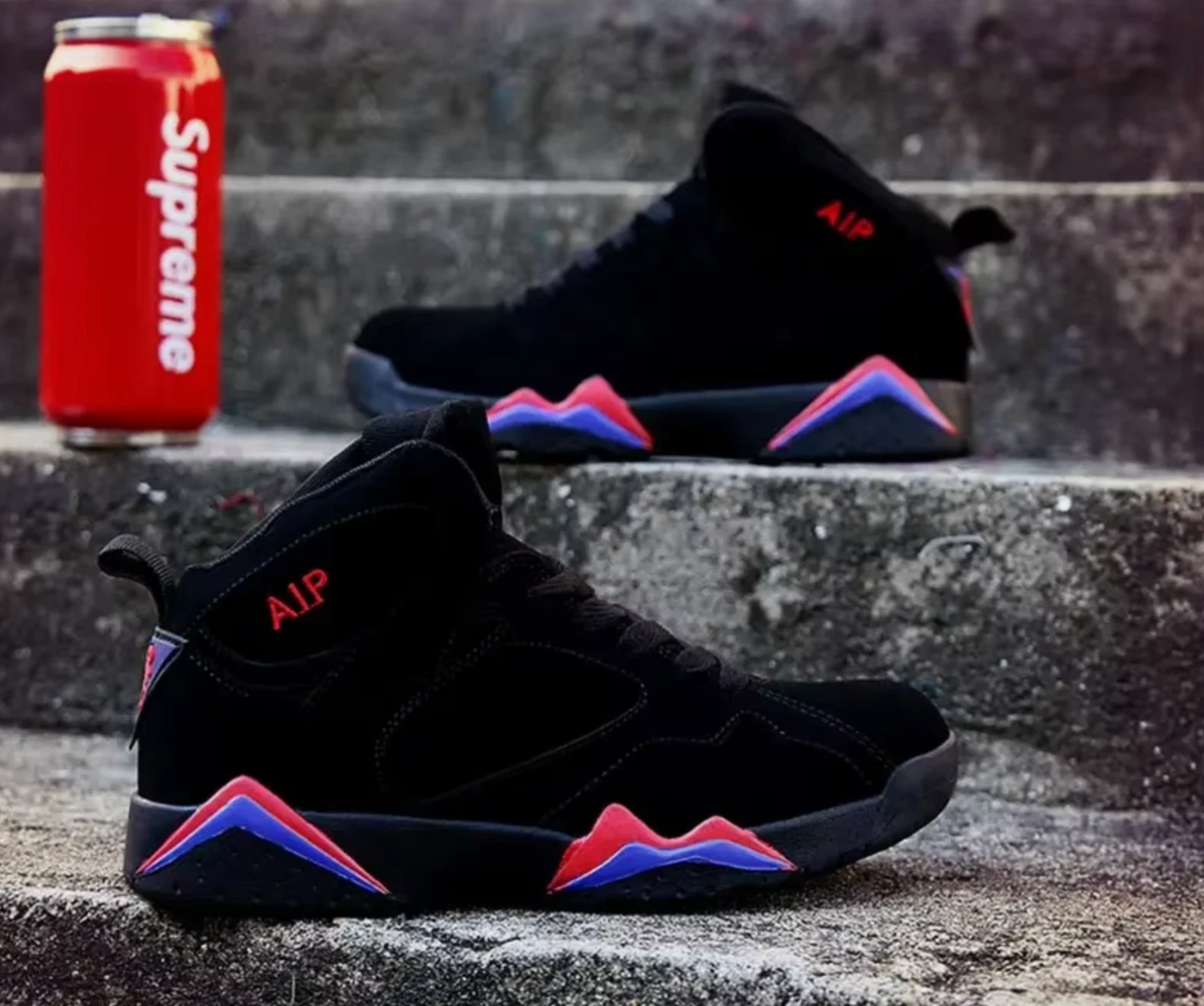 Mens Black Or White, Red Basketball 2019 Style Retro High Top Shoes