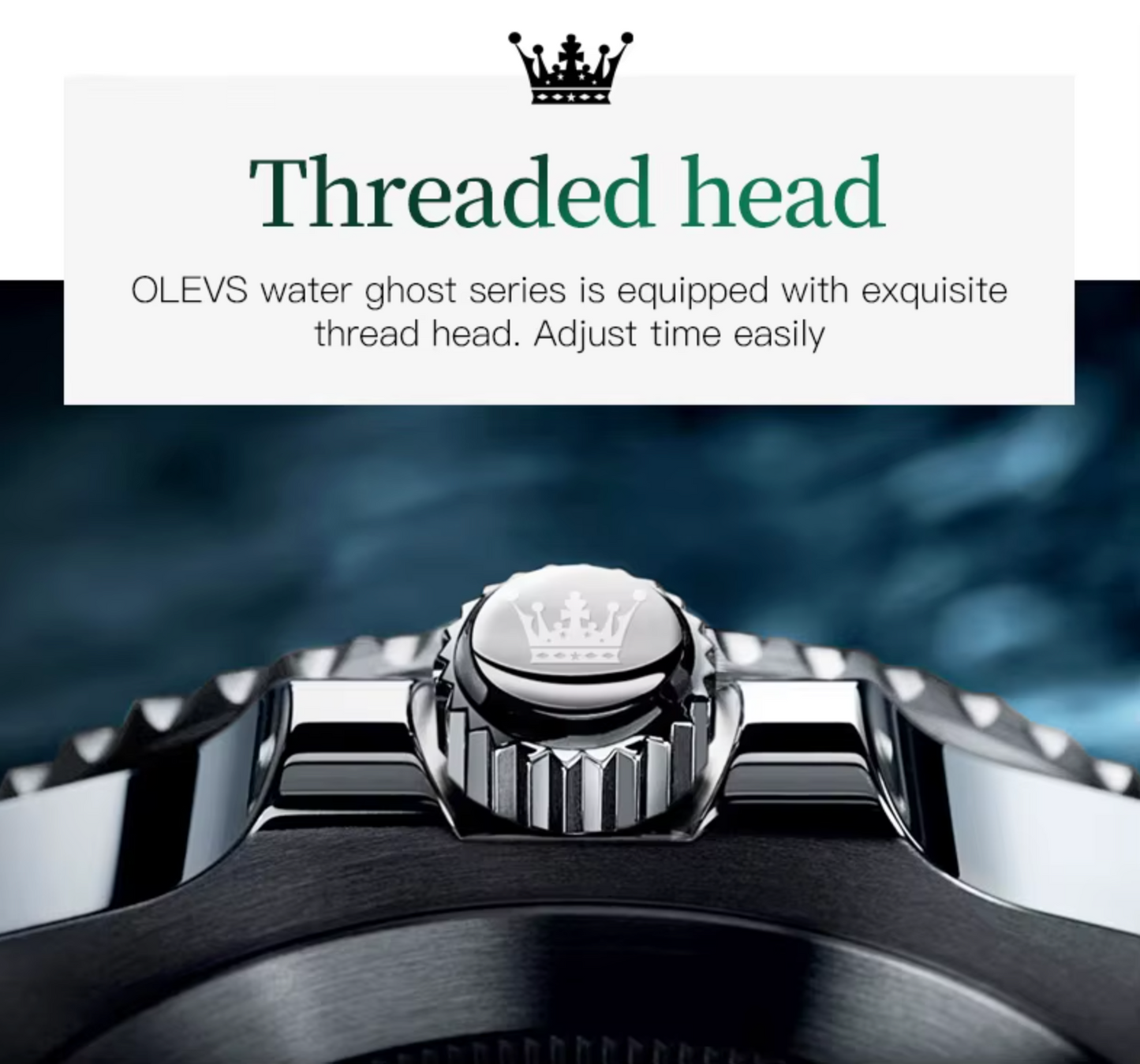 OLEVS Luxury Stainless Steel Band Quartz Watch Luminous & Deep Water Proof