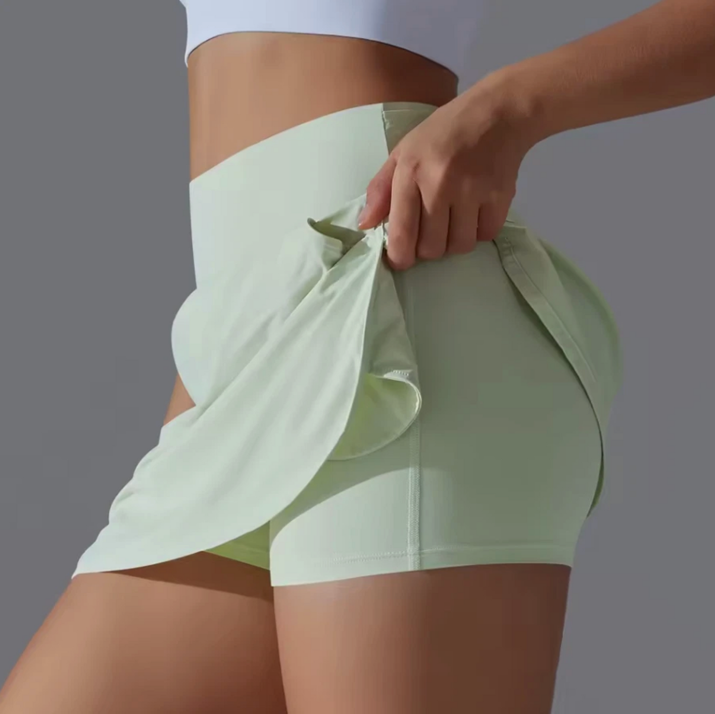 Woman's Athletic Yoga, Tennis Spandex Skirts With Inside Pocket