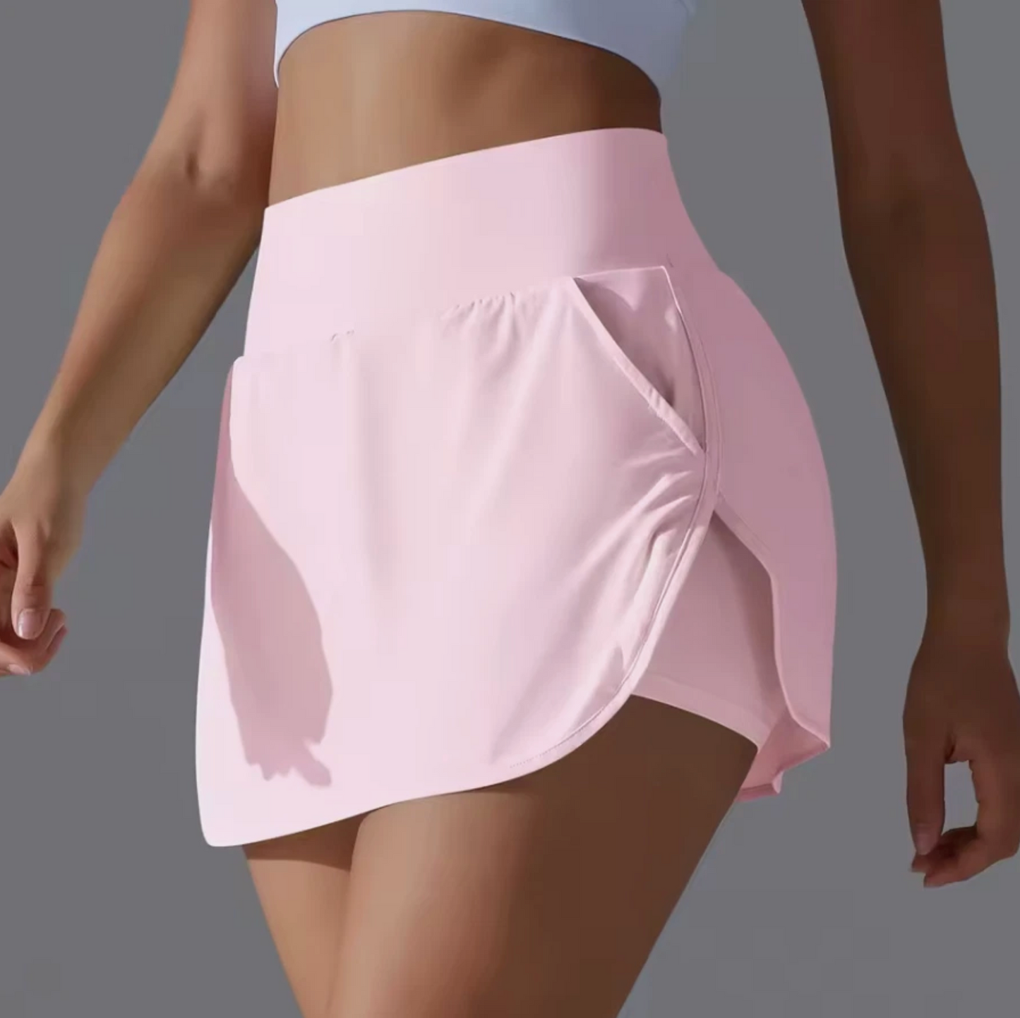 Woman's Athletic Yoga, Tennis Spandex Skirts With Inside Pocket