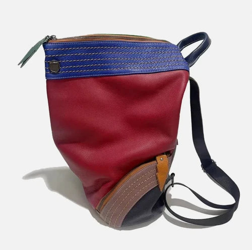 European Style Genuine Cowhide Leather Custom Designed Multicolor Back Pack
