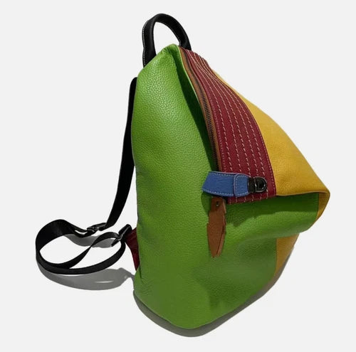European Style Genuine Cowhide Leather Custom Designed Multicolor Back Pack