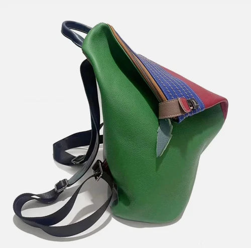 European Style Genuine Cowhide Leather Custom Designed Multicolor Back Pack