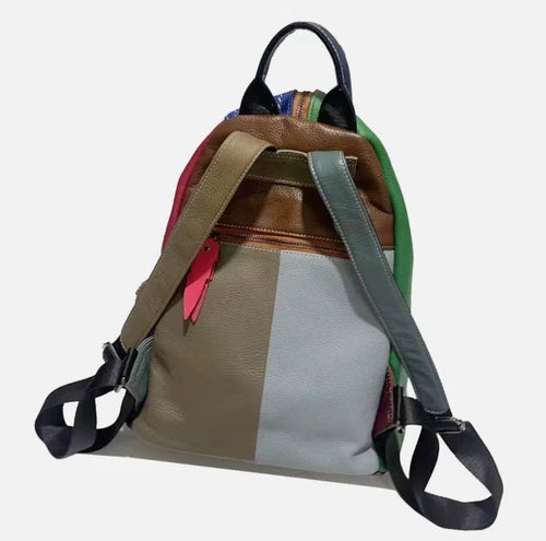 European Style Genuine Cowhide Leather Custom Designed Multicolor Back Pack
