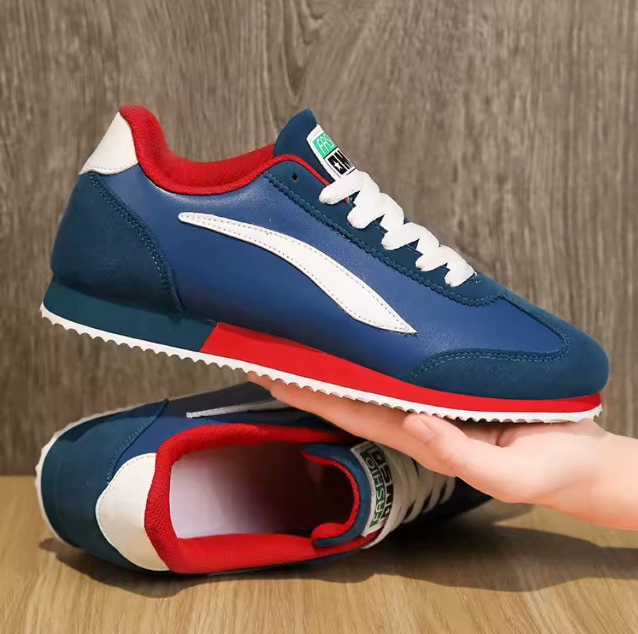Mens Retro Low Top Red & Blue Casual Classic Fashion Sneakers