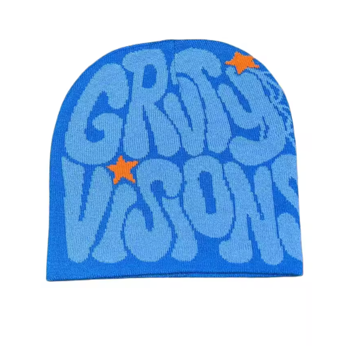 Spider Web Beanie Unisex All Season Trendy Fashion Bubble Letter Webbed Star Hat