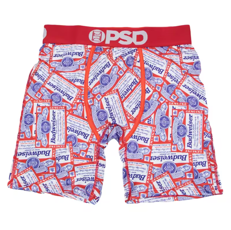 PSD Mens Spandex Boxer Briefs Budwiser Can Logo And Others