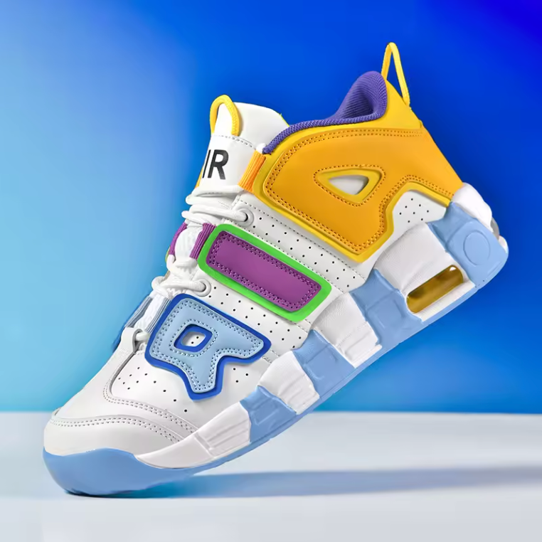 Mens AIR Cushioned High Top Basketball Shoes High Performance Style Sneakers