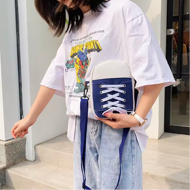 Unisex Book Bag Tennis Shoe Style Backpack Shoulder Bag