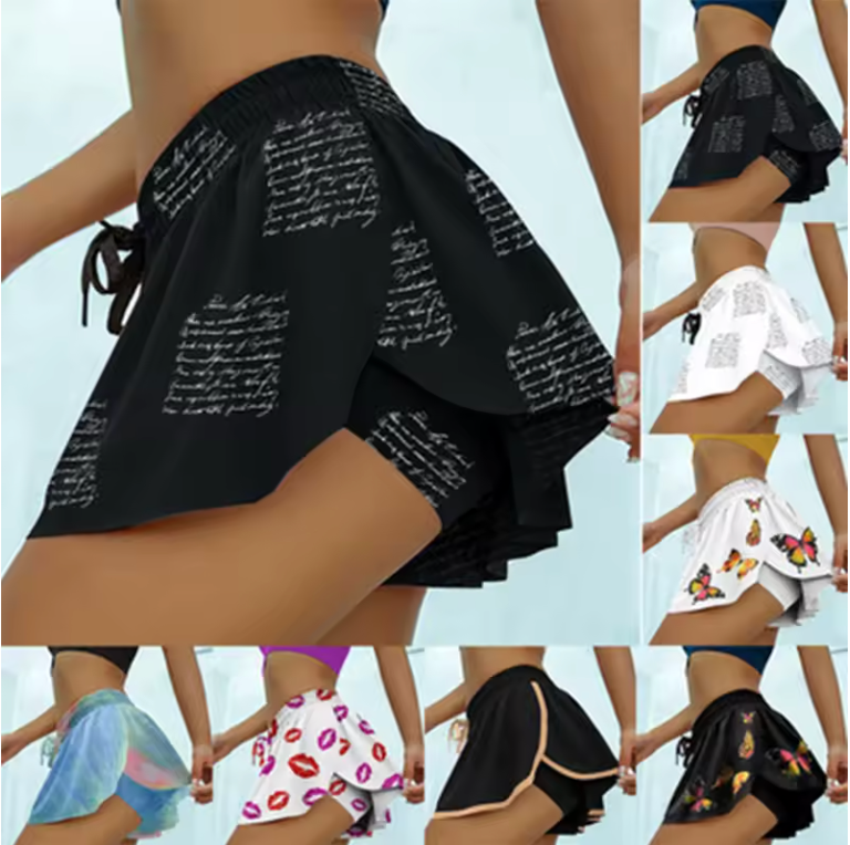 Womens Athletic Mini Skirt With Spandex With Anti Glare Under Shorts