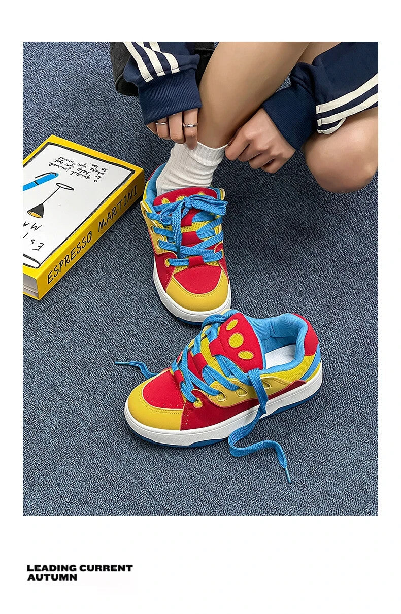 Trendy Dunk Style Casual Skate Fashion Colorful Mid Top Sneakers