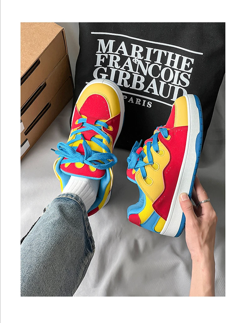 Trendy Dunk Style Casual Skate Fashion Colorful Mid Top Sneakers